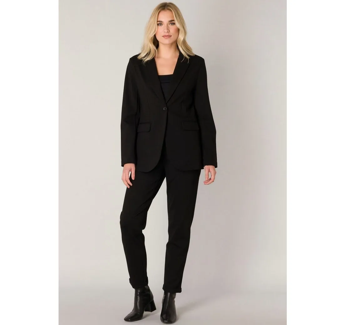 BASE LEVEL Jerseyblazer mit V-Ausschnitt und Knopf