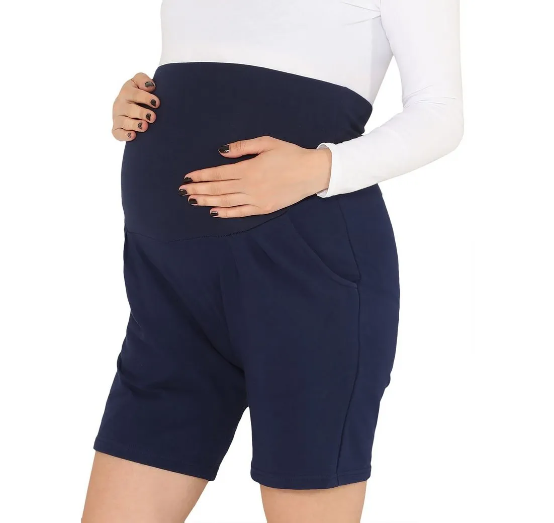 BE MAMMY Umstandsleggings Damen Umstandshorts BE20-234 (1-tlg) elastischer Bund