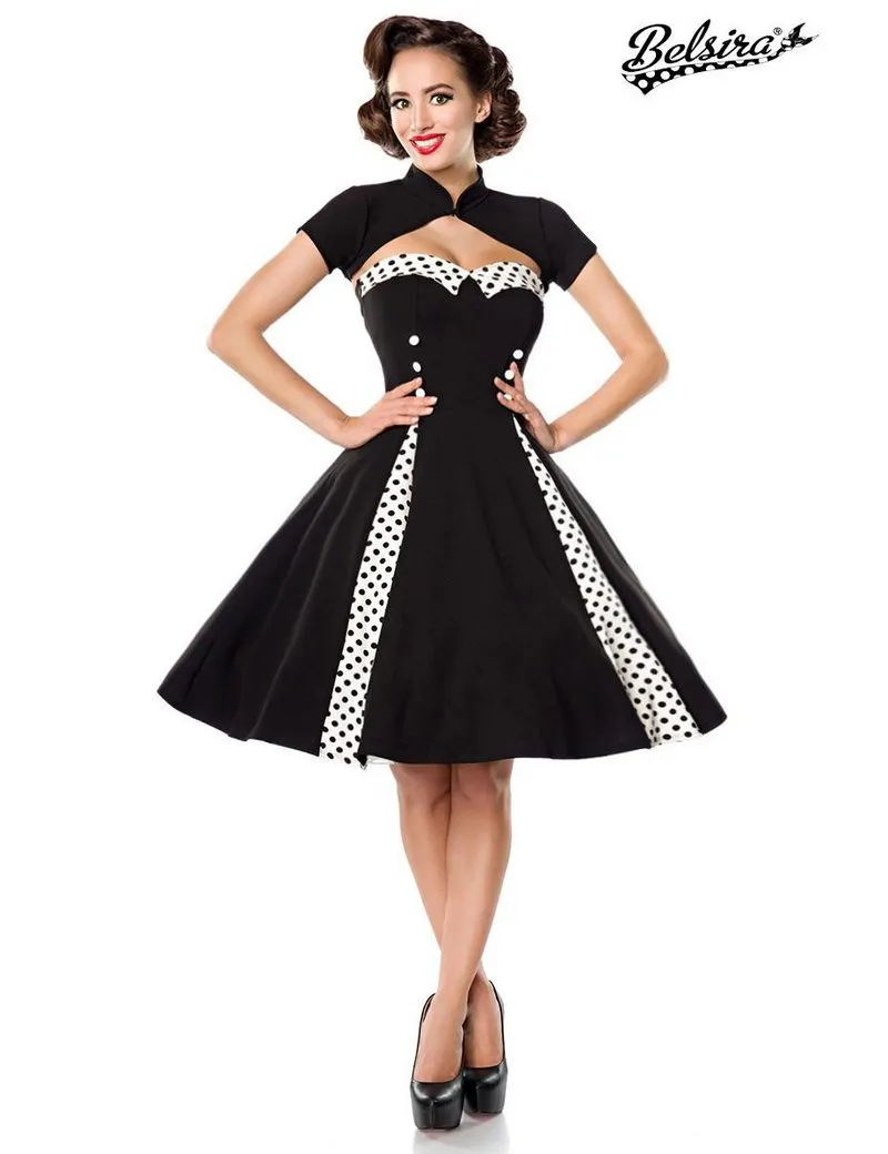 BELSIRA Trachtenkleid Belsira - Vintage-Kleid mit Bolero - (L,M,S,XL,XXS,2XL)