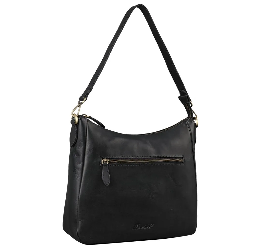 Benthill Handtasche Damen Echt Leder Umhängetasche Schultertasche Ledertasche Vintage Bag, Reißverschlussfach