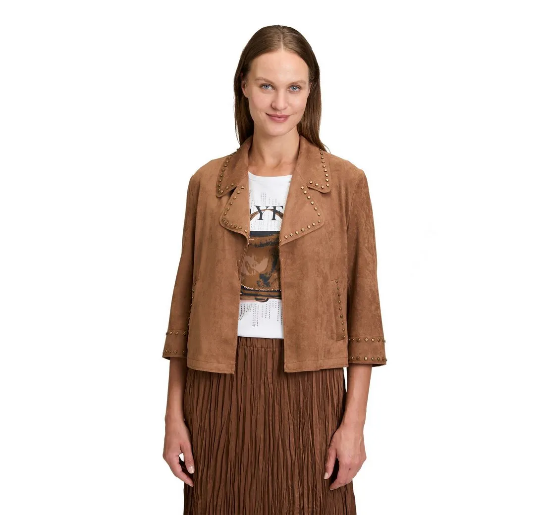 BETTY BARCLAY Jackenblazer Betty Barclay Damen Kunstleder-Jacke mit Nieten