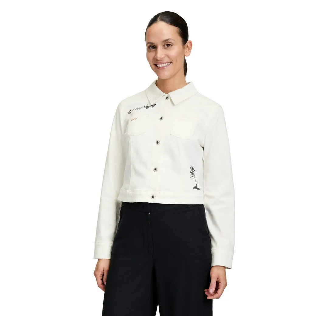 BETTY BARCLAY Jackenblazer Damen Jeansjacke langarm Stickerei
