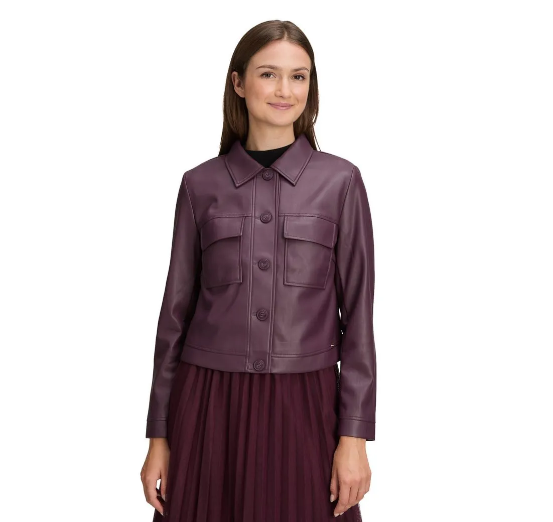 BETTY&CO Jackenblazer Damen Lederjacke langarm