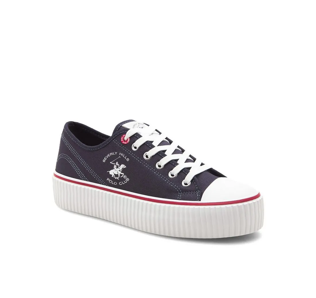 BEVERLY HILLS POLO CLUB Beverly Hills Polo Club Sneakers aus Stoff Damen W-BHPC027M Dunkelblau Sneaker