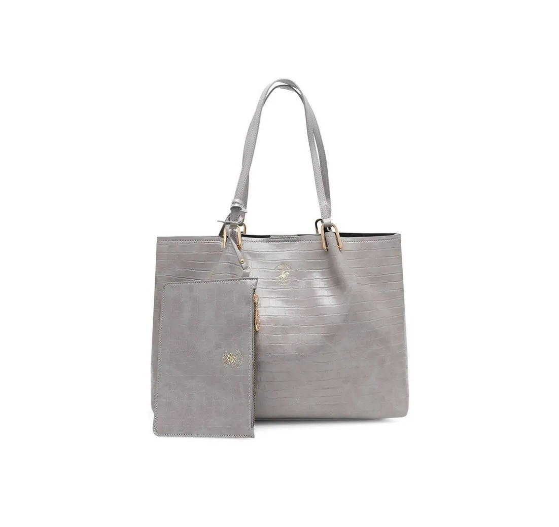 BEVERLY HILLS POLO CLUB Handtasche Beverly Hills Polo Club Handtasche Damen BHPC-W-01-A23 Grau