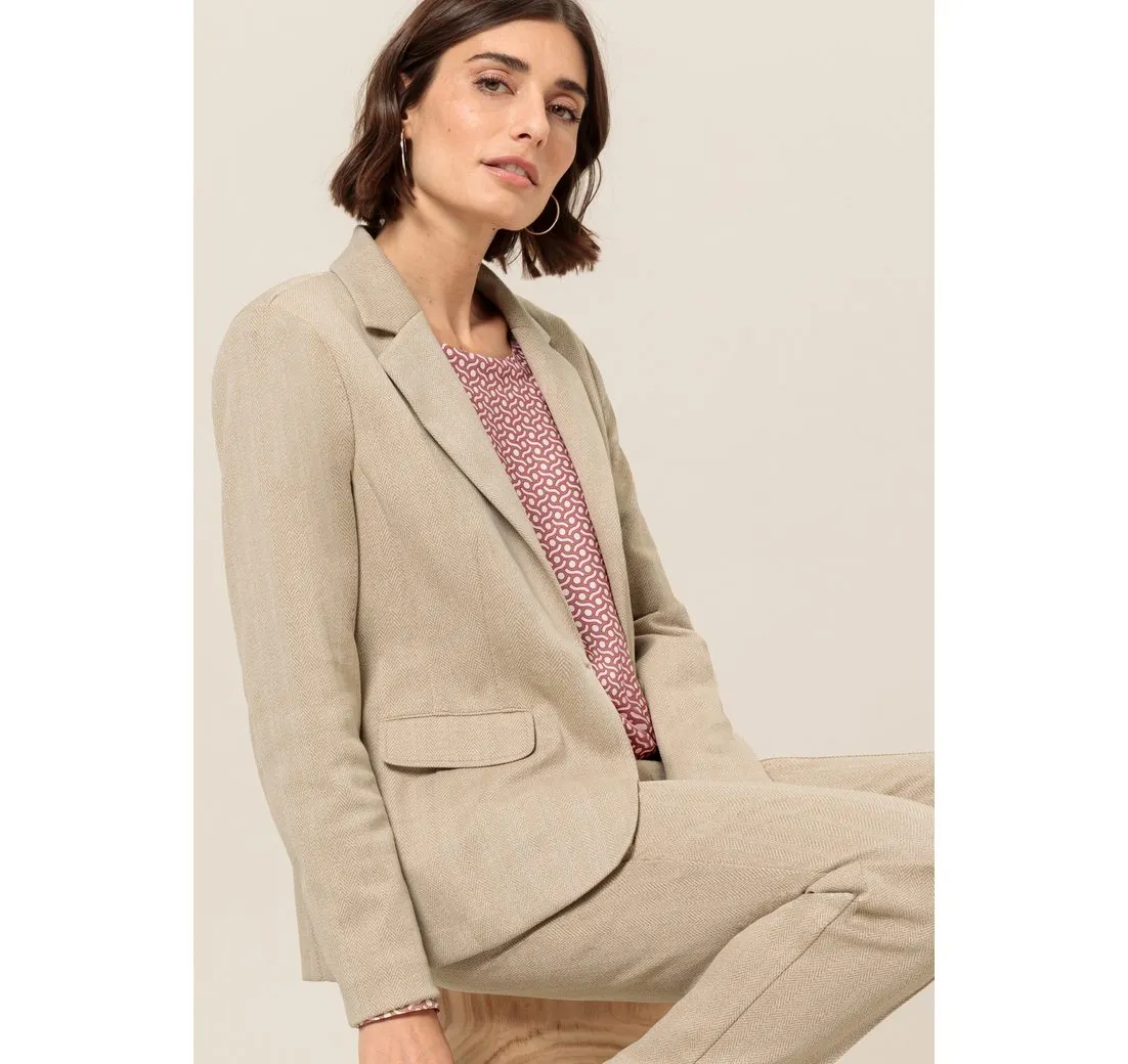 BIANCA Jerseyblazer ARIANE in Fischgrät-Muster in angesagter Jerseyware