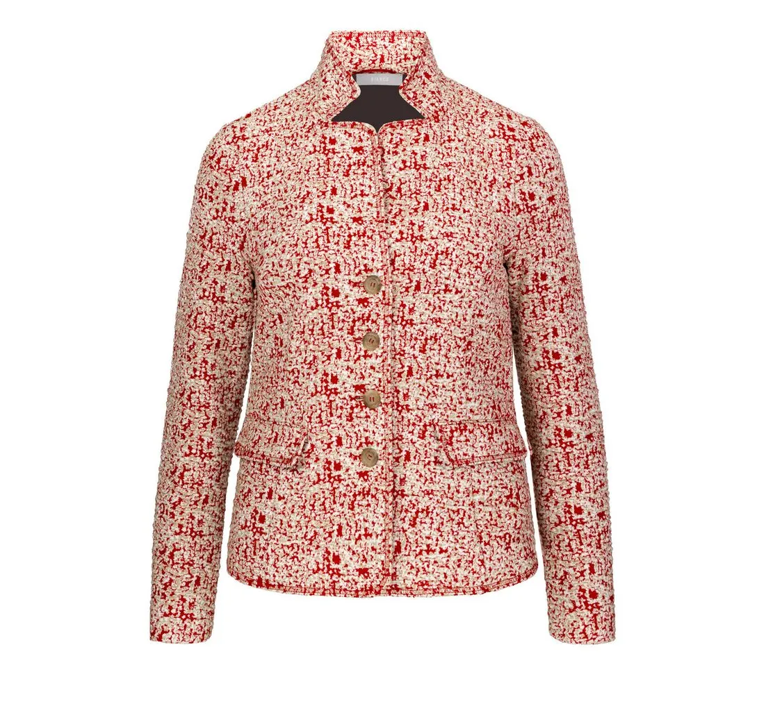 BIANCA Kurzblazer JOALINA in gemusterter Webstruktur aus Jerseyware