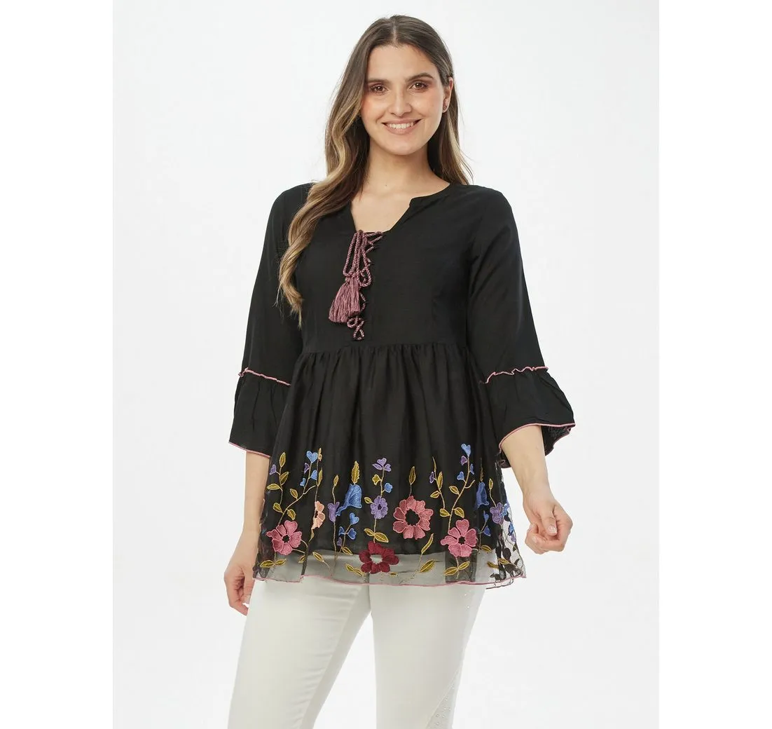 BODY NEEDS Tunika Longbluse Figurumspielend