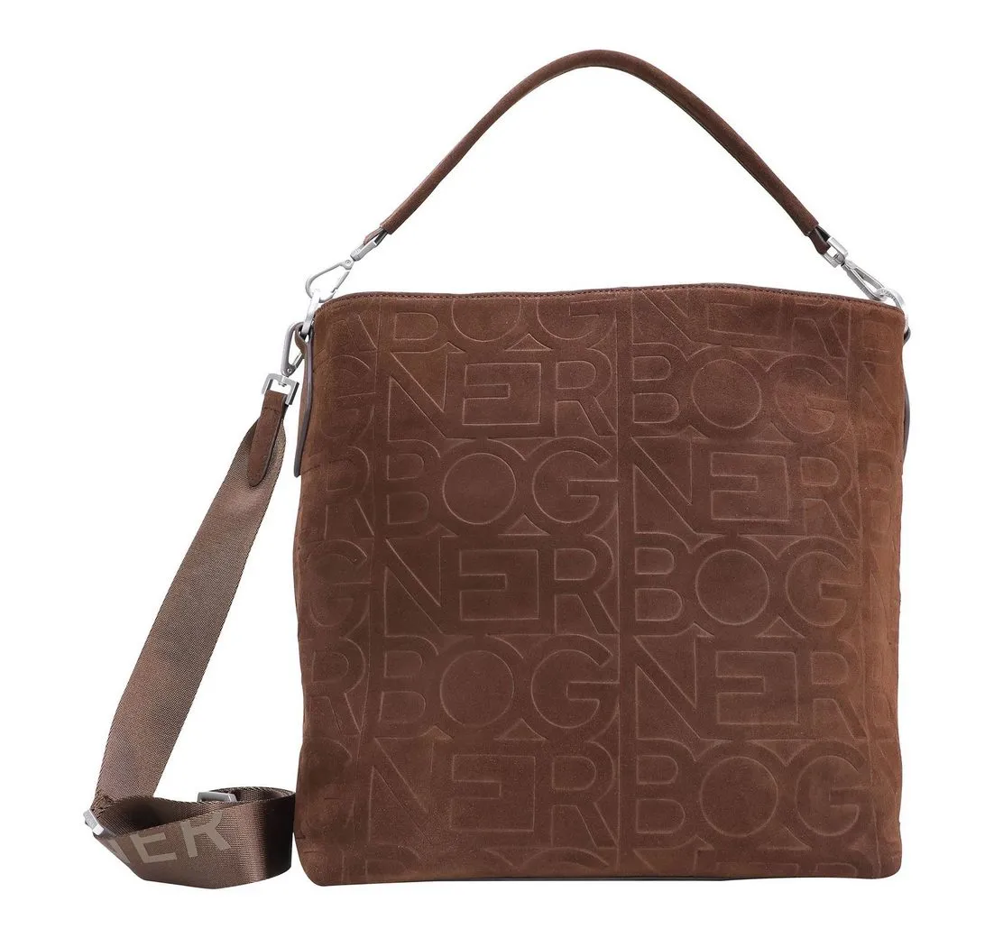 BOGNER Schultertasche Jessi Hobo Bag (Set, 2-tlg), aus echtem Leder