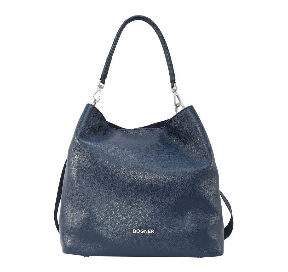 BOGNER Schultertasche Jessi Hobo Bag (Set, 2-tlg), aus echtem Rindsleder