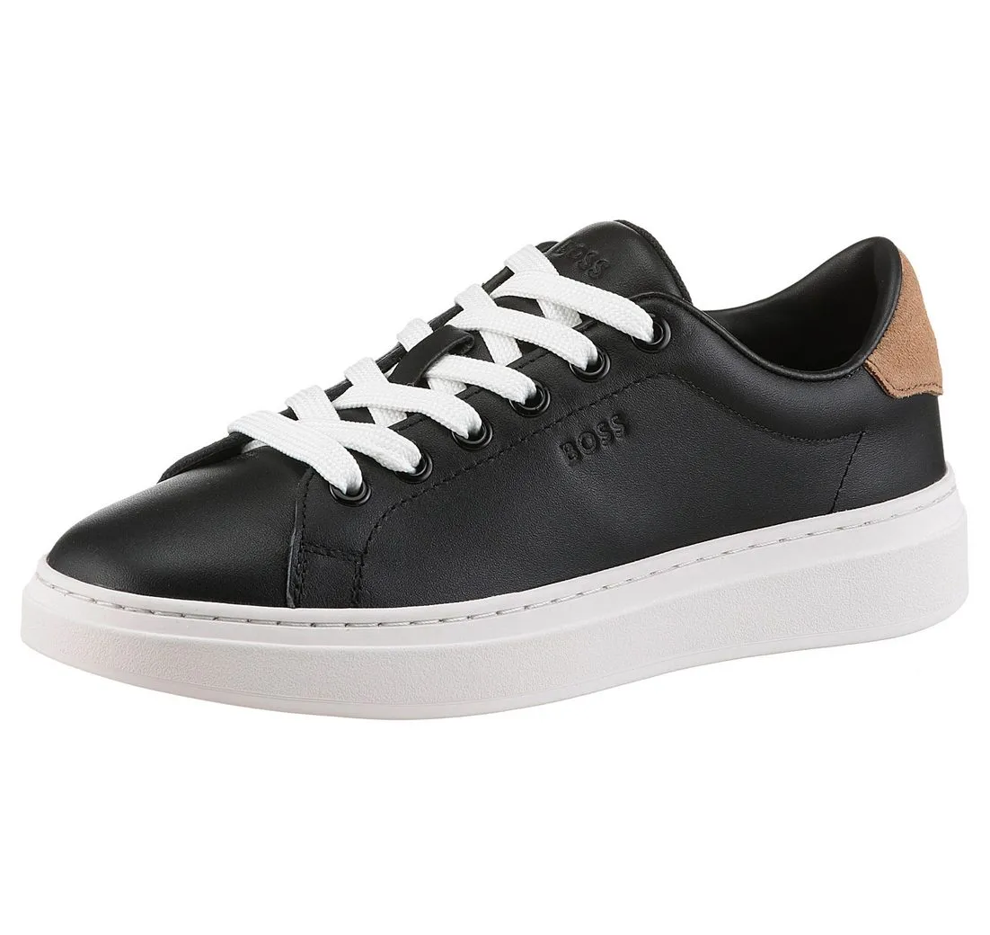 BOSS Kieran Tenn Sneaker, Schnürschuh, Freizeitschuh, Halbschuh mit weißer Laufsohle