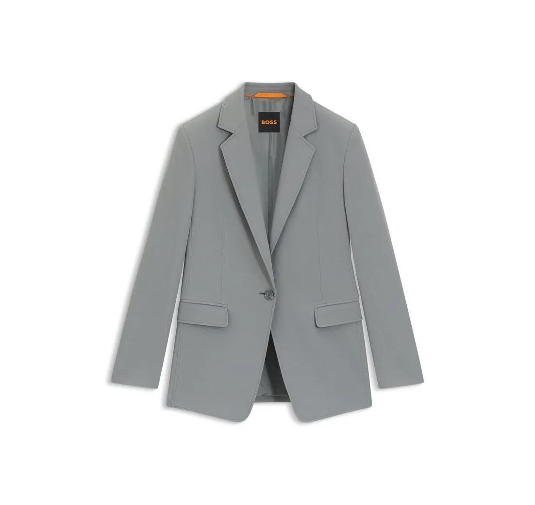 BOSS ORANGE Longblazer Jabla Premium Damenmode mit 1-Knopf-Verschluss