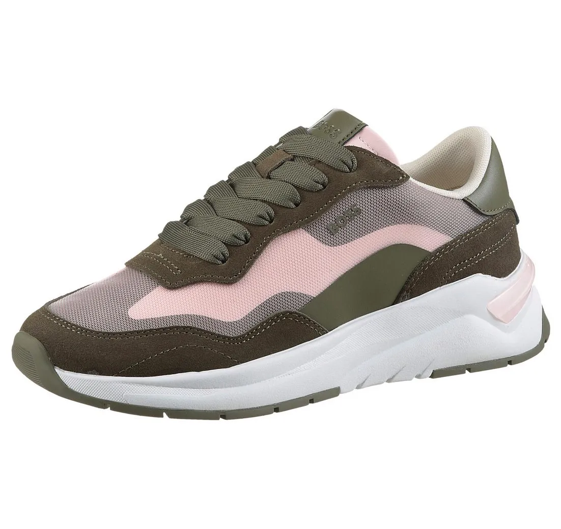 BOSS Skylar_Runn Keilsneaker Freizeitschuh, Halbschuh, Schnürschuh mit Keilsohle