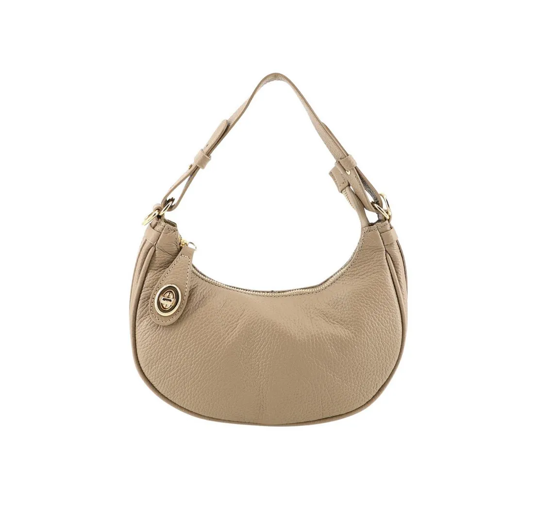 BRISE TASCHE Schultertasche BRISE Halbmond Schultertasche aus Lederimitat mit Drehverschluss (Einzelartikel), Vielseitig tragbar (Shoulder & Crossbody), Kompakt & leicht