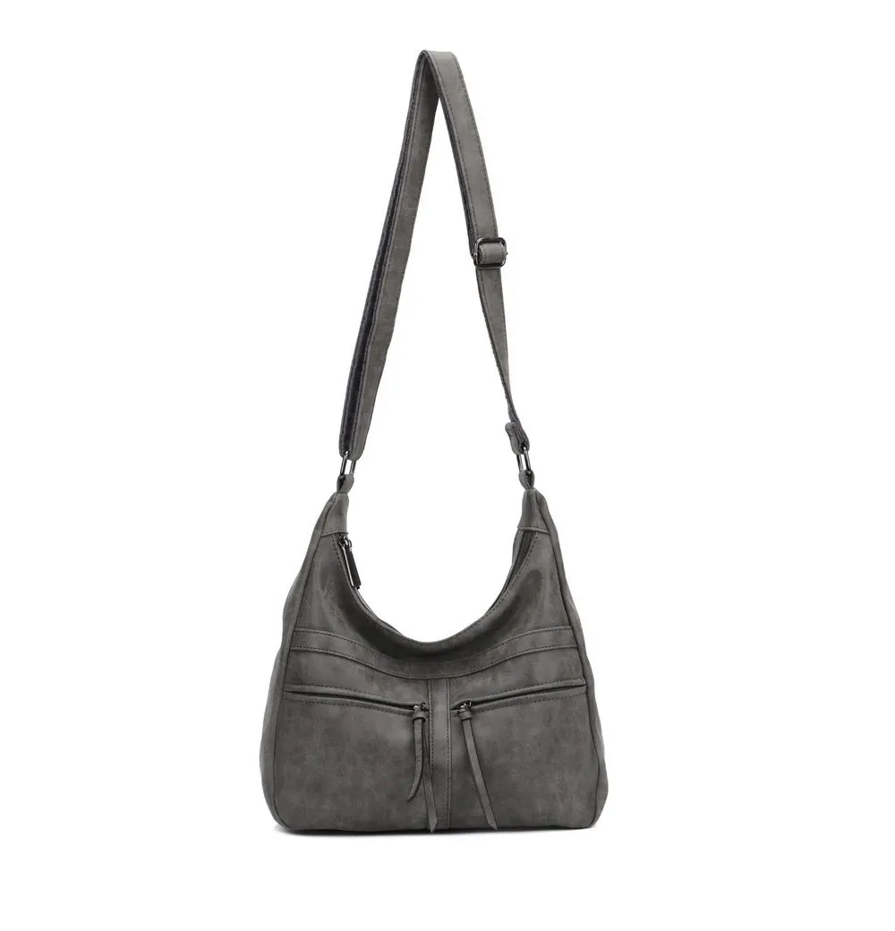 BRISE TASCHE Schultertasche Elegante Damen Schultertasche in Vintage - vielseitig & stilvoll, Vintage-Optik,weiches Kunstleder, Crossbody tragbar