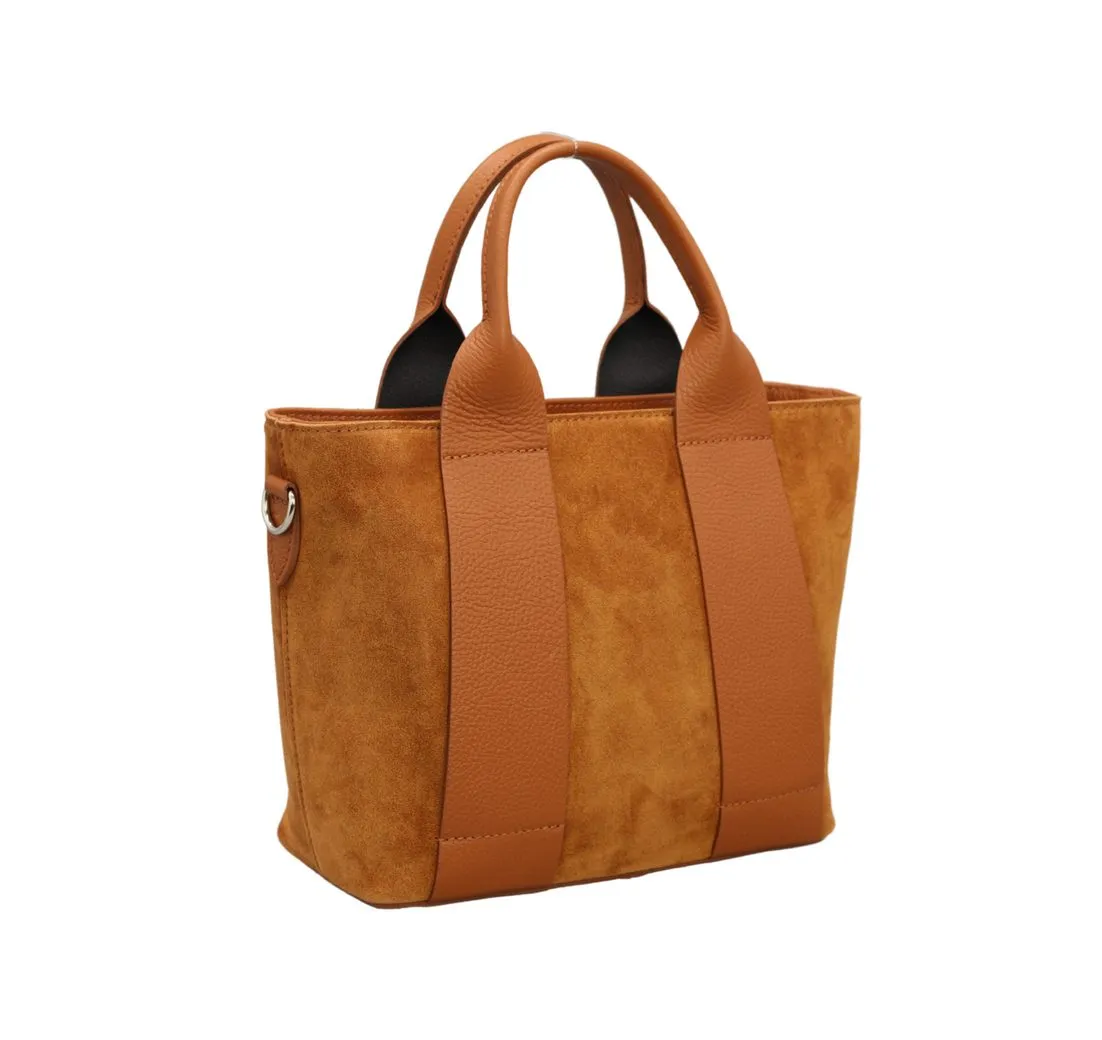 BRISE TASCHE Schultertasche SANDRA Umhängetasche für Damen, Handtasche aus Echtleder, echtes Leder, hergestellt in Italien