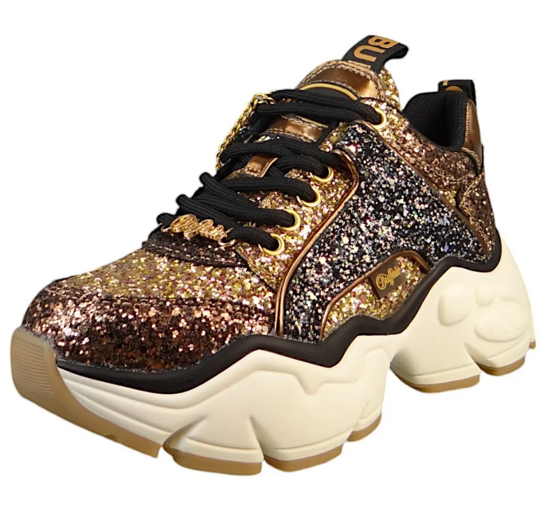 BUFFALO 1636282 Binary Glam Low Top Black/Gold Sneaker