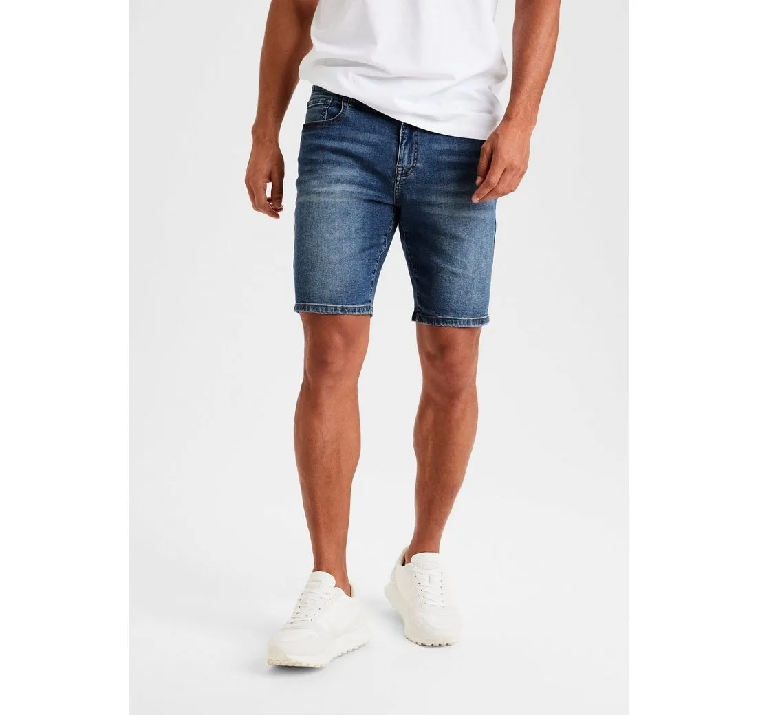 BUFFALO Jeansshorts 5-Pocket Shorts, mit normaler Bundhöhe, kurze Hose aus elastischer Denim-Qualität