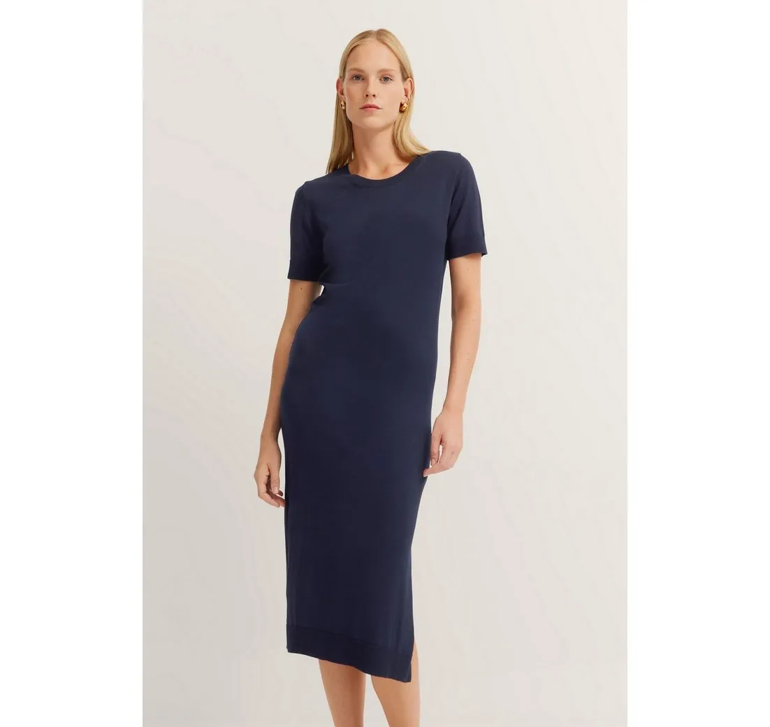BUGATTI Strickkleid mit Seitenschlitzen