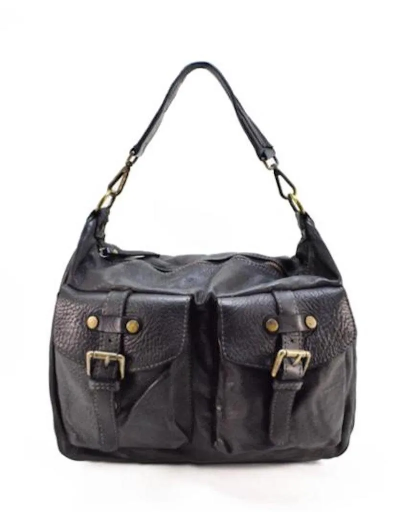 BZNA Handtasche April Designer Schultertasche Tasche mit Vordertaschen