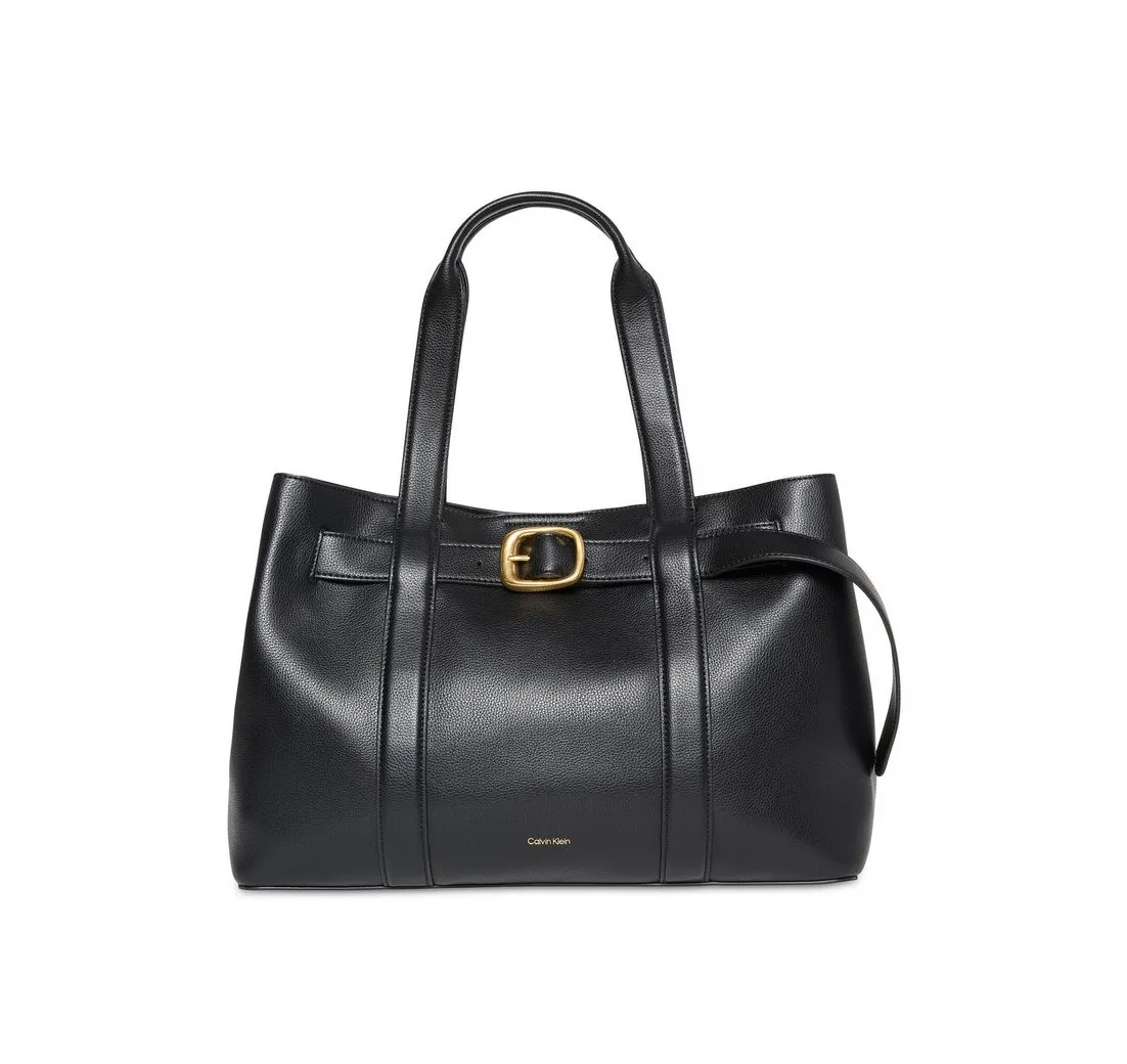 Calvin Klein Henkeltasche BUCKLE MEDIUM TOTE, Schultertasche, Handtasche, Tasche Damen