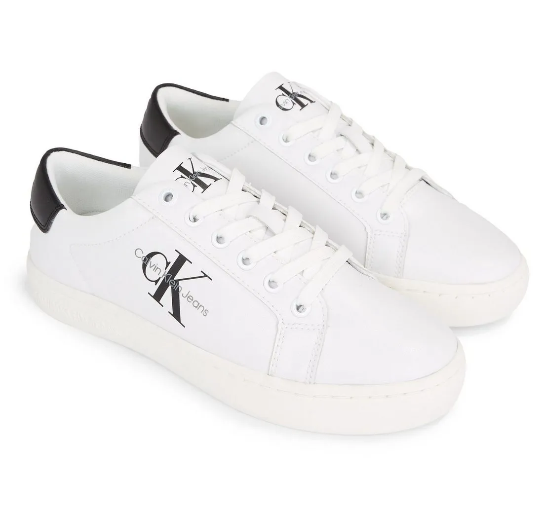 CALVIN KLEIN JEANS CLASSIC CUPSOLE LACEUP LTH WN Sneaker mit seitlichem Logoschriftzug, Freizeitschuh, Halbschuh, Schnürschuh