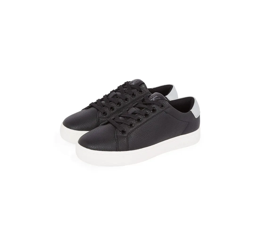 CALVIN KLEIN JEANS CLASSIC CUPSOLE LOW OHB Plateausneaker, Schnürschuh, Halbschuh, Freizeitschuh mit Kontrast an der Ferse