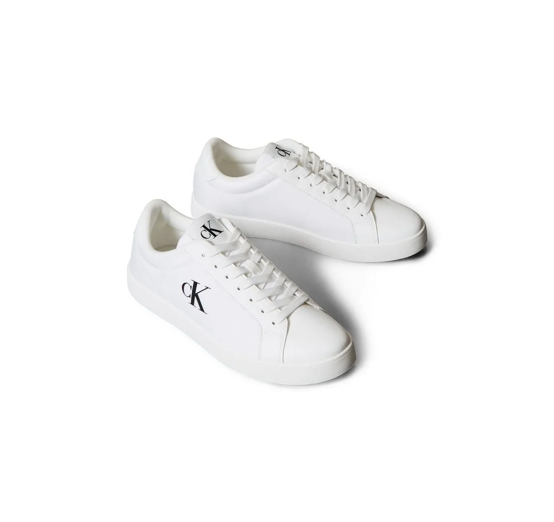 CALVIN KLEIN JEANS CUPSOLE LACE UP PU MG Sneaker Schnürschuh, Halbschuh, Freizeitsneaker, Casual-Schnürer mit CK-Logo