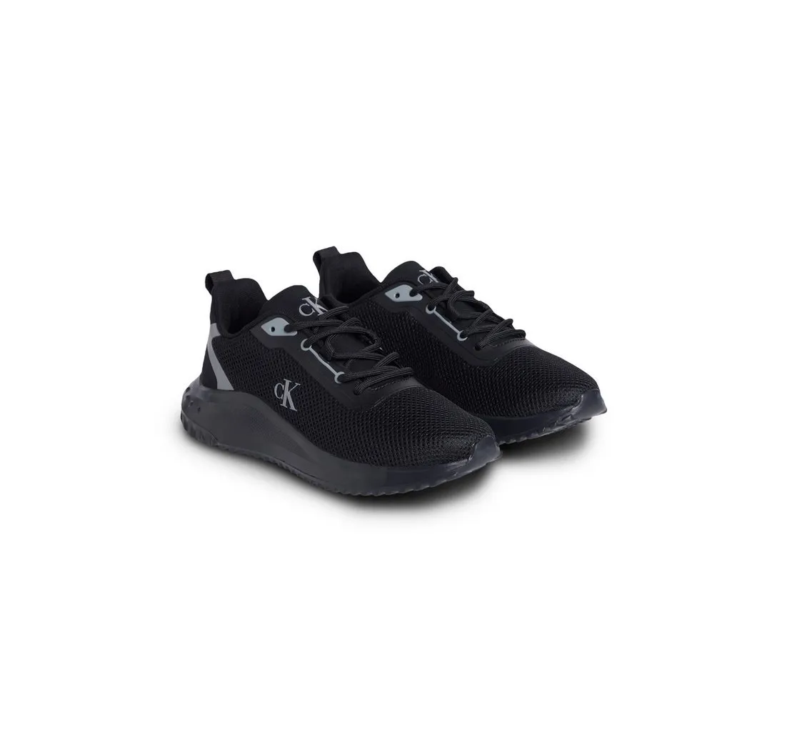 CALVIN KLEIN JEANS EVA RUNNER L-UP MIX MESH LOGO CK Sneaker Schnürschuh, Freizeitschuh, Halbschuh mit CK Logo an der Seite
