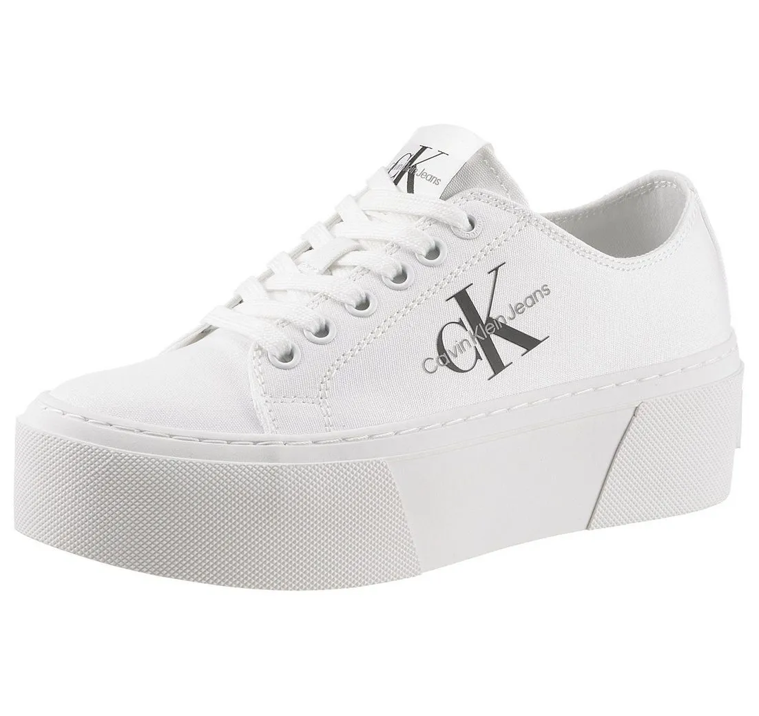 CALVIN KLEIN JEANS JENNA 19T *I Plateausneaker mit Logoschriftzug, Freizeitschuh, Halbschuh, Schnürschuh