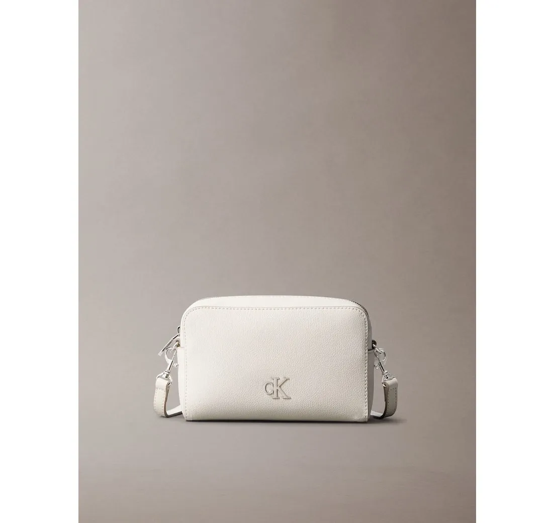 Calvin Klein Jeans Mini Bag MINIMAL MONOGRAM CAMERA BAG 20, Damen Schultertasche klein, Umhängetasche mit abnehmbarem Gurt
