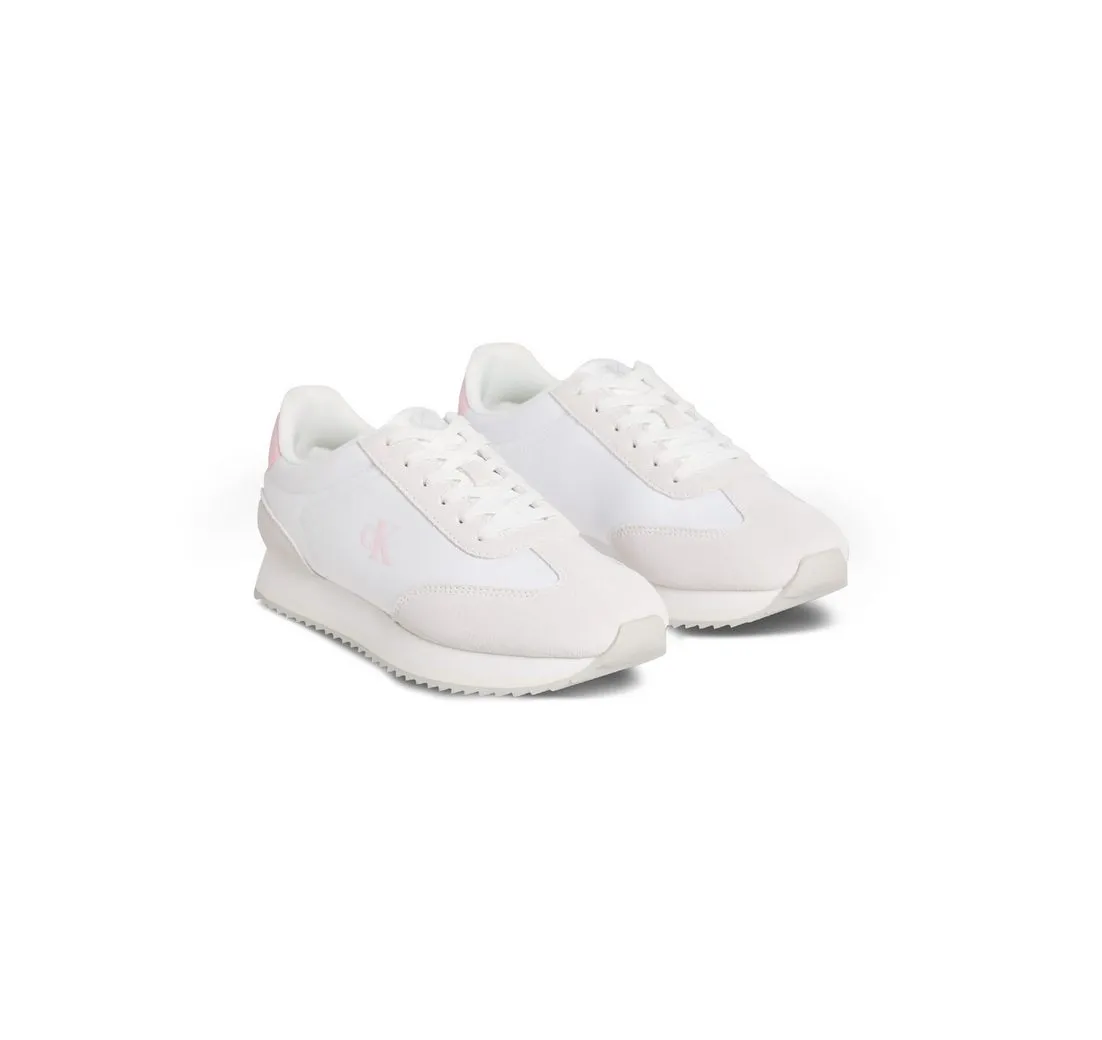 CALVIN KLEIN JEANS RUNNER LACEUP MG NYLON MIX Sneaker Schnürschuh, Halbschuh, Runner-Sneaker mit seitlichem CK-Logo