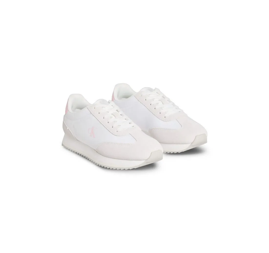 CALVIN KLEIN JEANS RUNNER LACEUP MG NYLON MIX Sneaker Schnürschuh, Halbschuh, Runner-Sneaker mit seitlichem CK-Logo