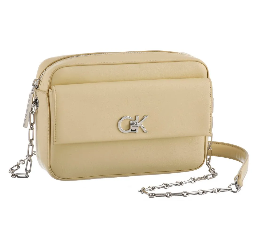 Calvin Klein Mini Bag CK RE-LOCK POCKET CAMERA BAG, kleine Umhängetasche, Damen Schultertasche mit Zierkette