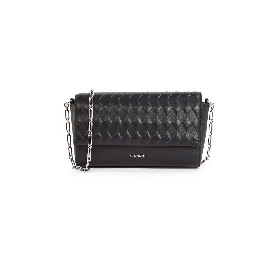 Calvin Klein Schultertasche MINI QUILT CHAIN MINI CROSSBODY, Abendtasche, Clutch, Damen-Umhängetasche mit Ketten-Schulterriemchen