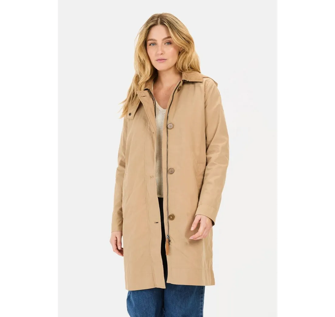 CAMEL ACTIVE Trenchcoat aus gewachster Baumwolle (1-tlg)