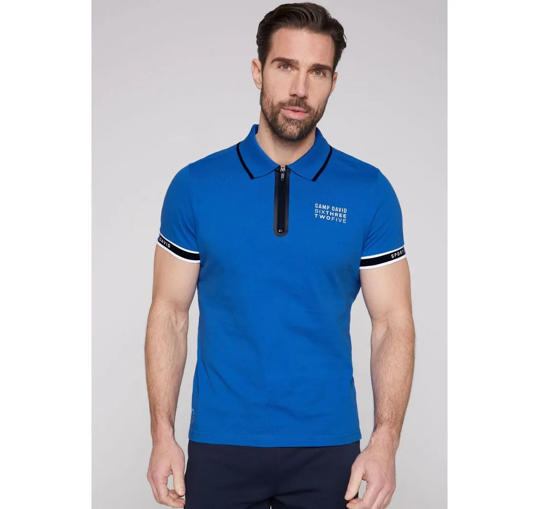 CAMP DAVID Poloshirt mit kontrastreichen Details