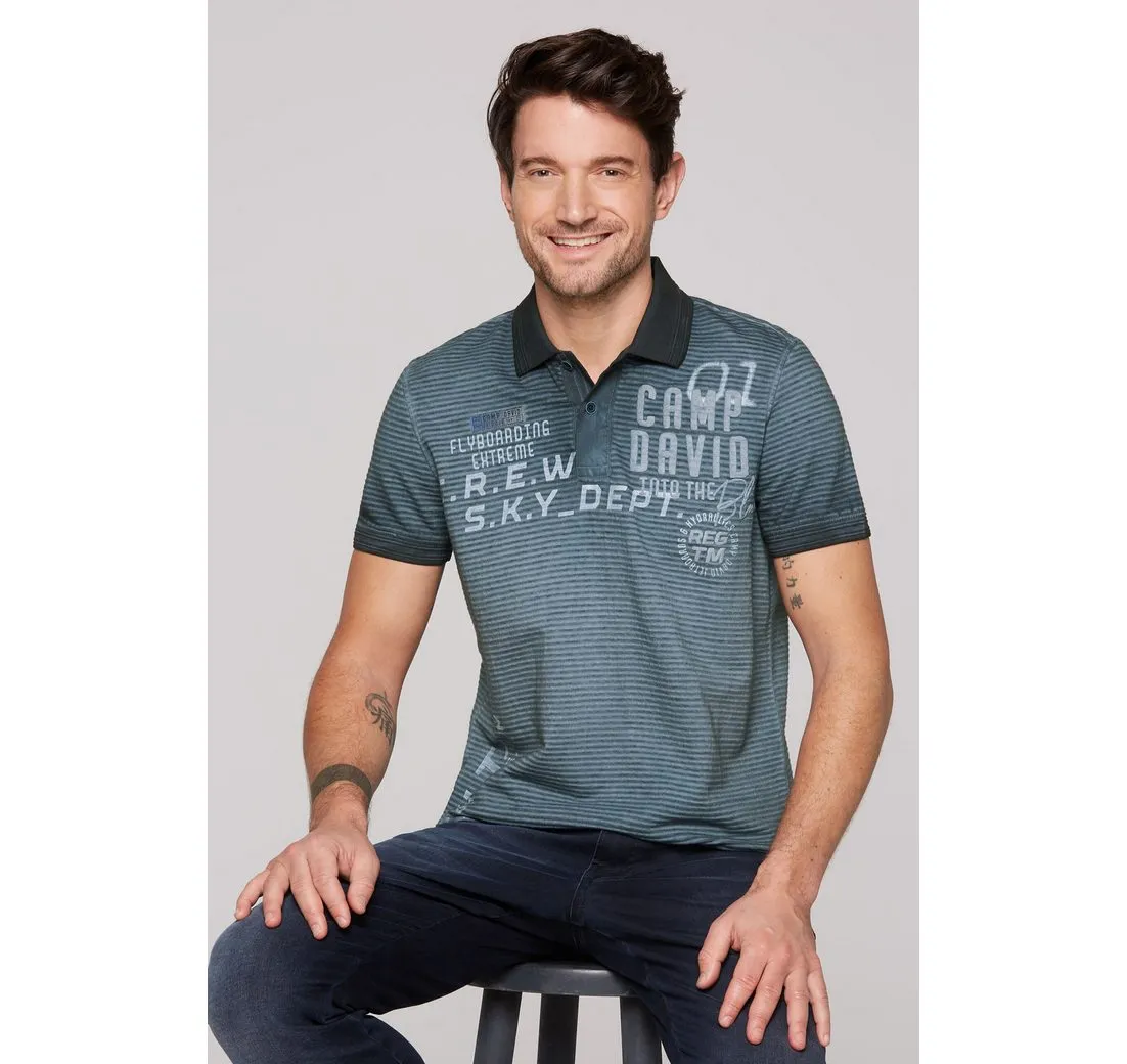 CAMP DAVID Poloshirt mit Seitenschlitze