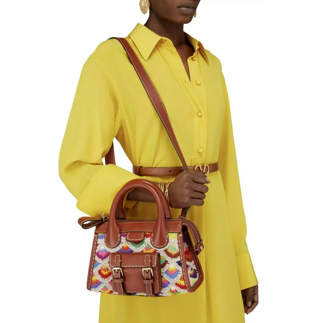 Chloé Schultertasche Edith Crochet Tasche Schultertasche Kaschmir Umhängetasche