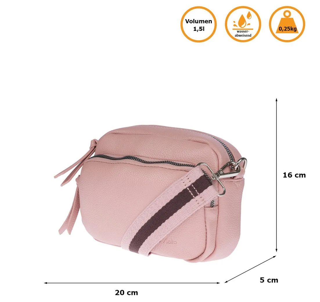 Christian Wippermann Handgelenktasche Damen Leder Optik Umhängetasche Tasche (1 tlg), trageriemen ist abnehmbar