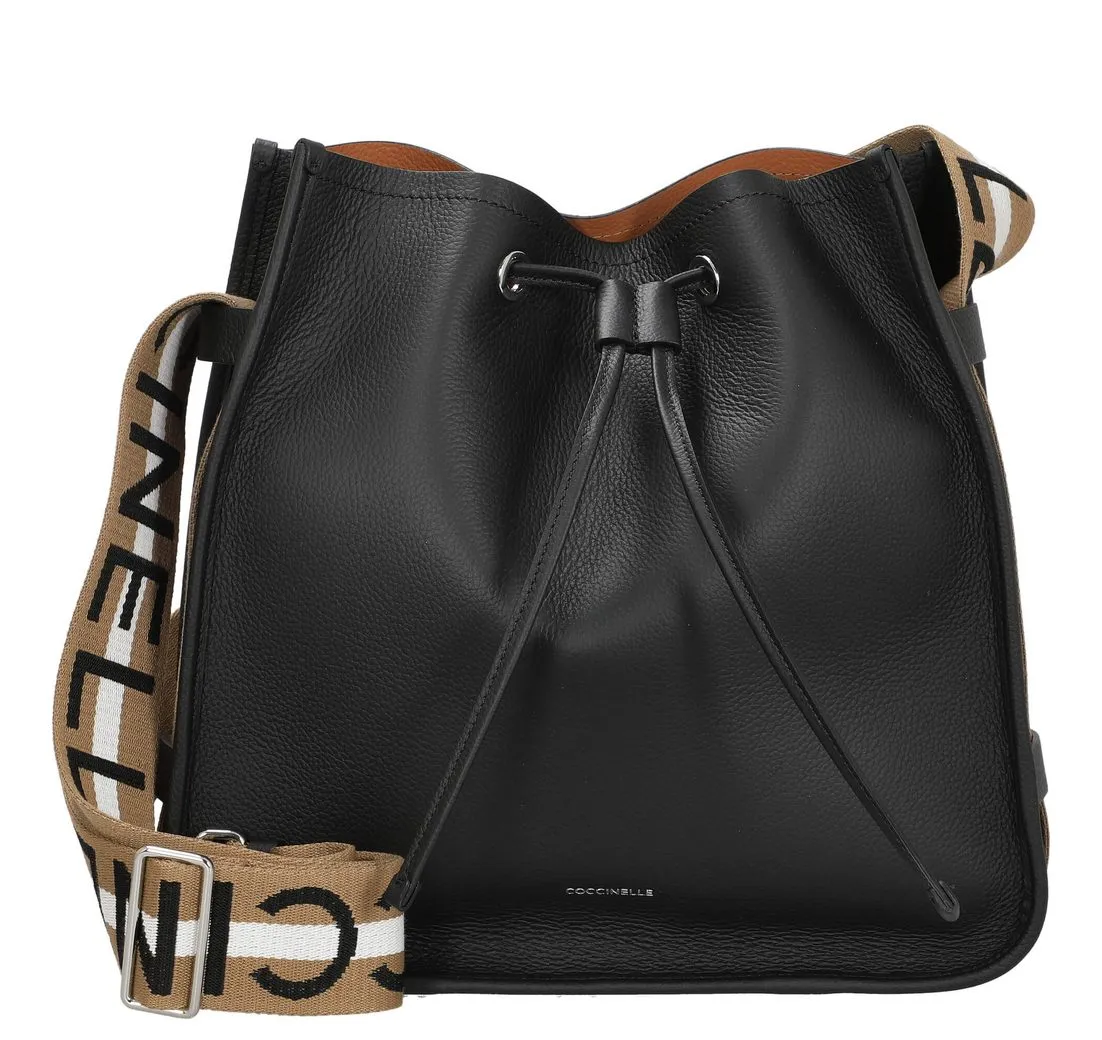 COCCINELLE Beuteltasche Raquel - Beuteltasche 31 cm (noir/cuir)
