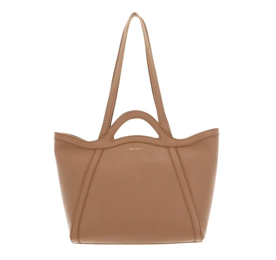 COCCINELLE Schultertasche Handbag Grained Leather, aus echtem Rindsleder