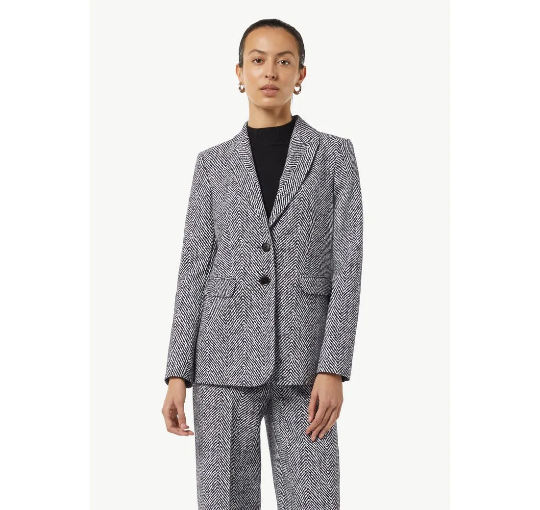 COMMA Blusenblazer Antaillierter Blazer aus Jacquard