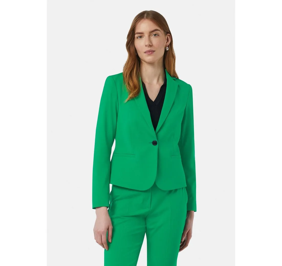 COMMA Blusenblazer Antaillierter Blazer mit Reverskragen und Knopfverschluss