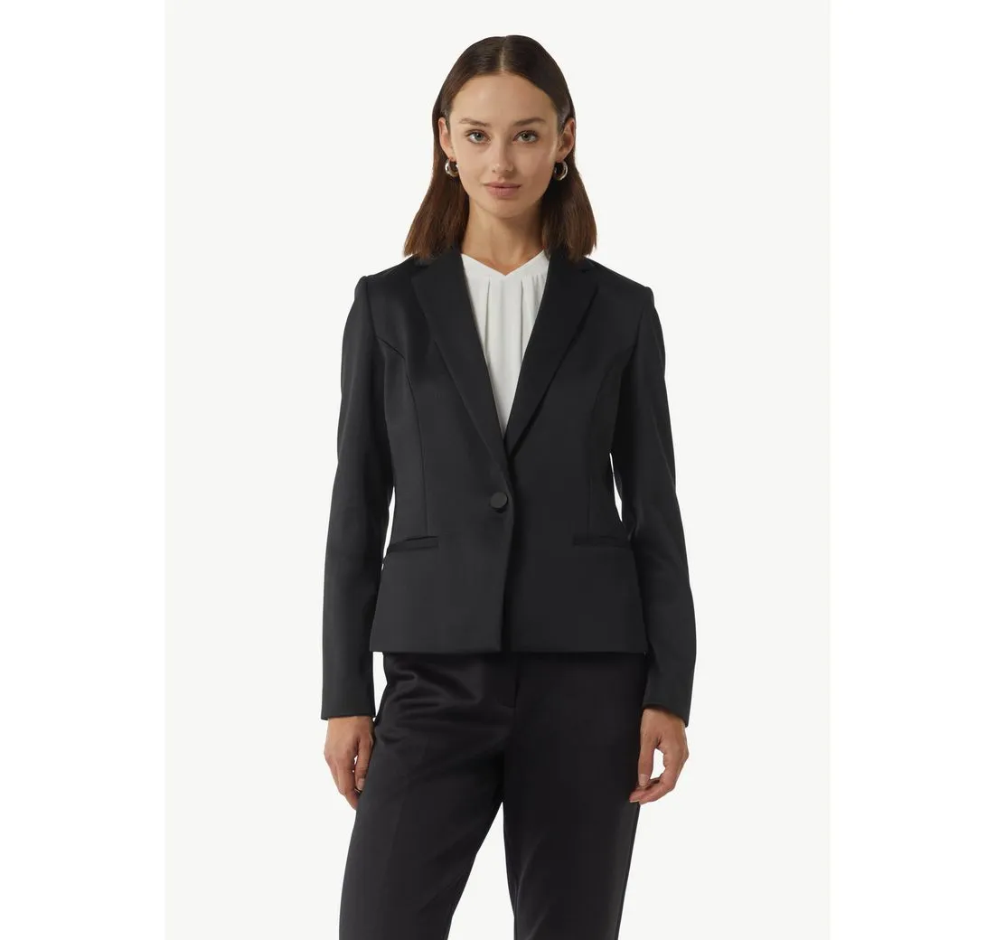 COMMA Blusenblazer Blazer mit Halbfutter im Rückenteil