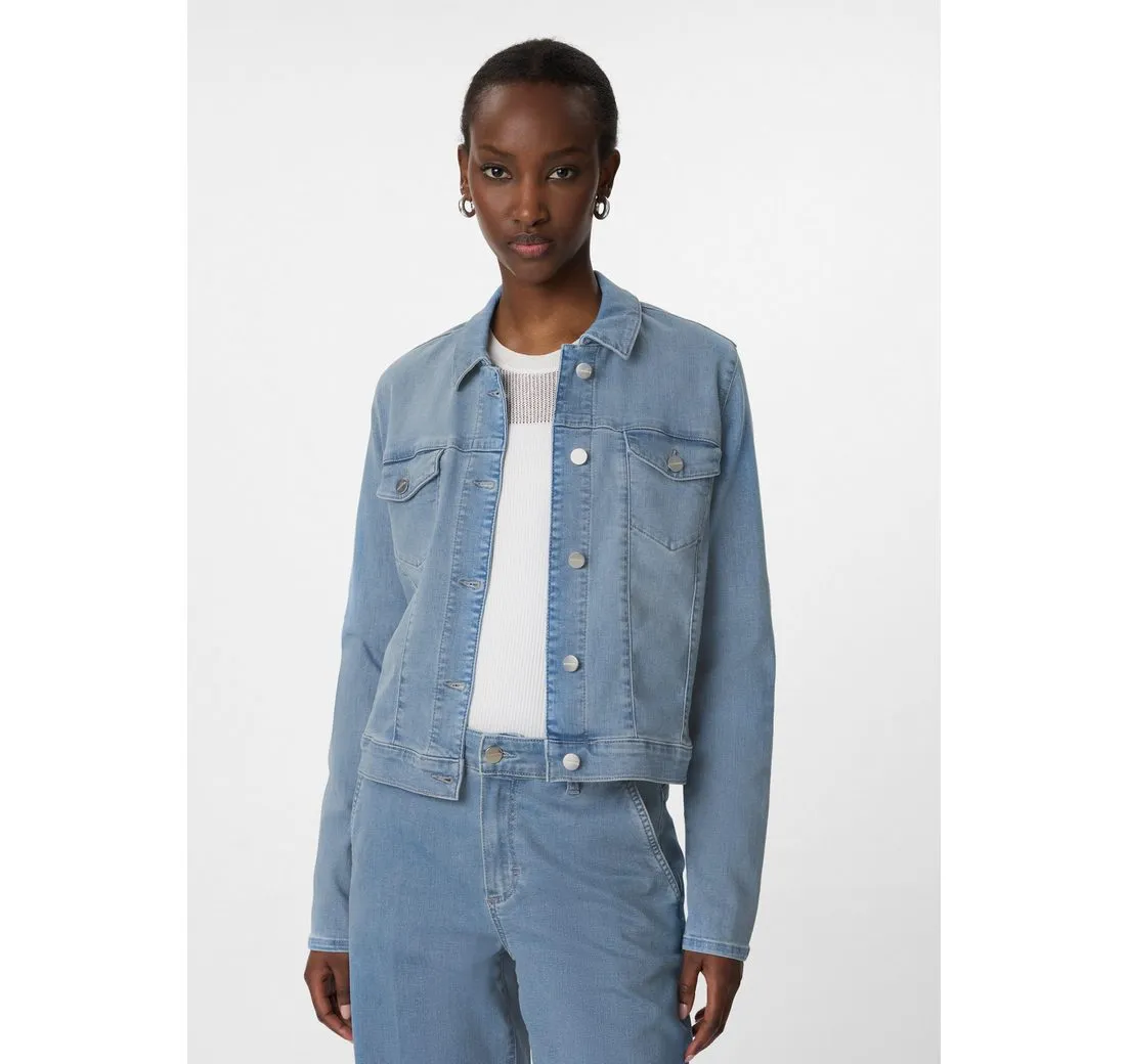 COMMA Blusenblazer Elastische Denimjacke mit Waschung Waschung
