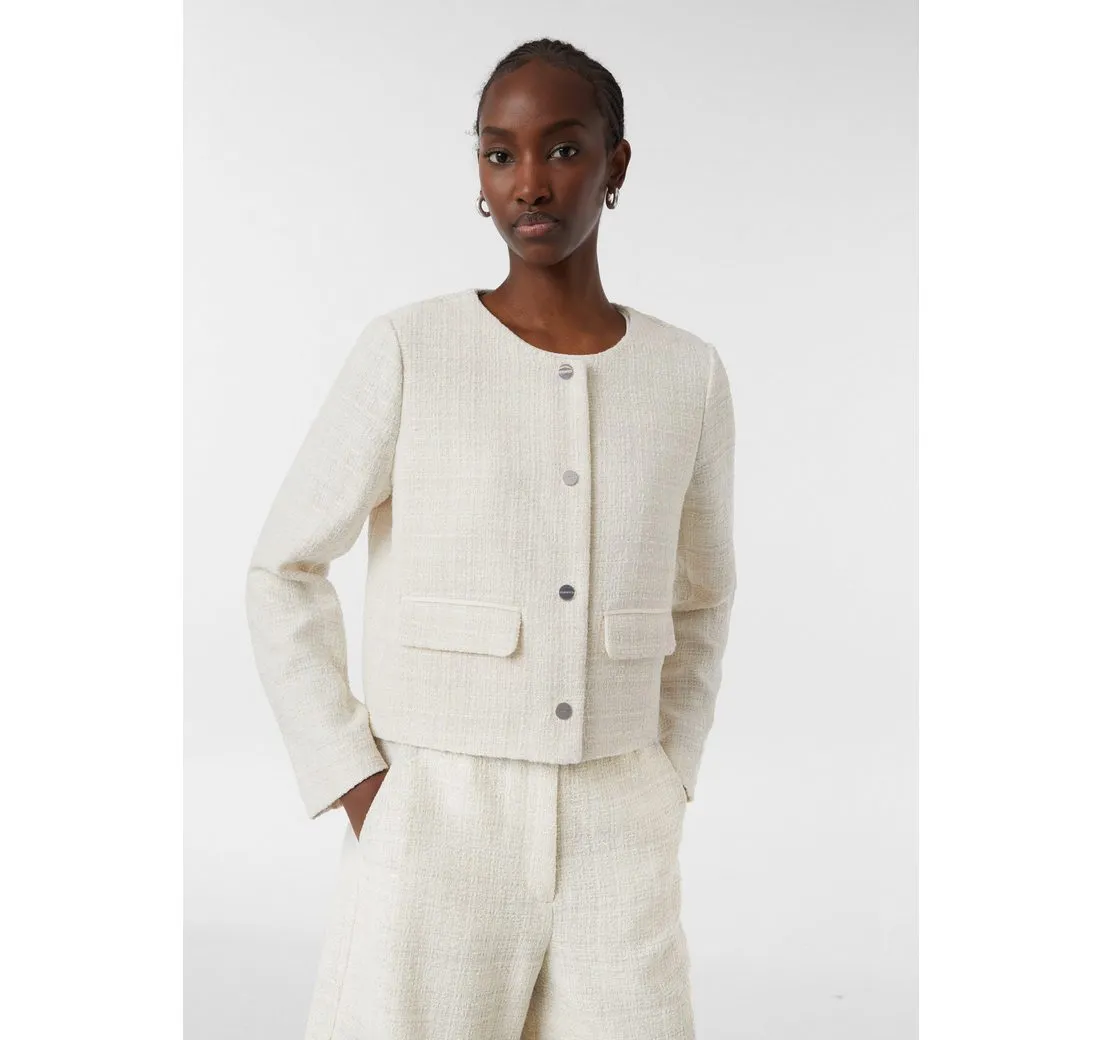 COMMA Blusenblazer Hochwertige Bouclé-Jacke mit dezentem Glitzergarn