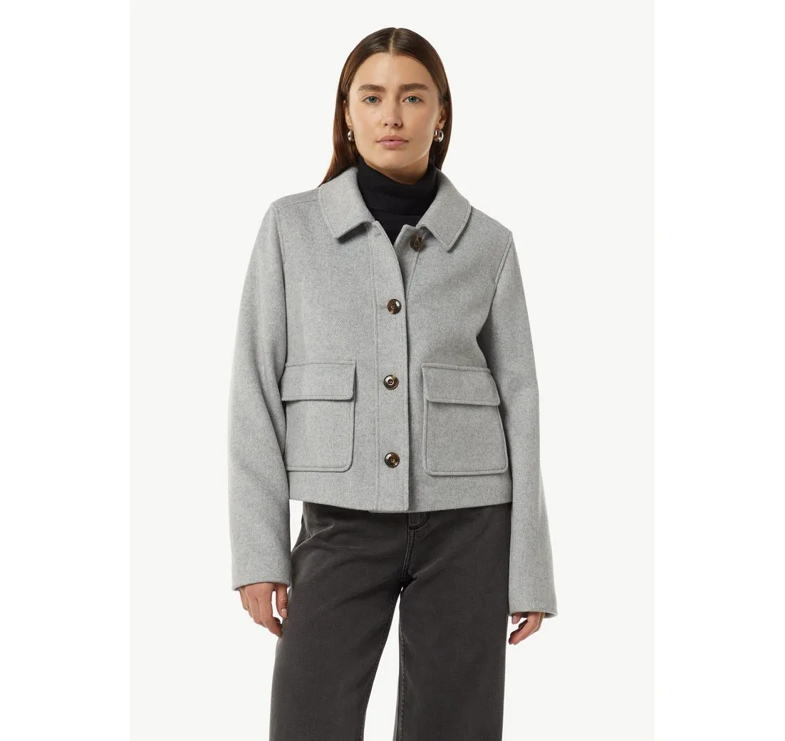 COMMA Blusenblazer Kurze Jacke im Wollmix