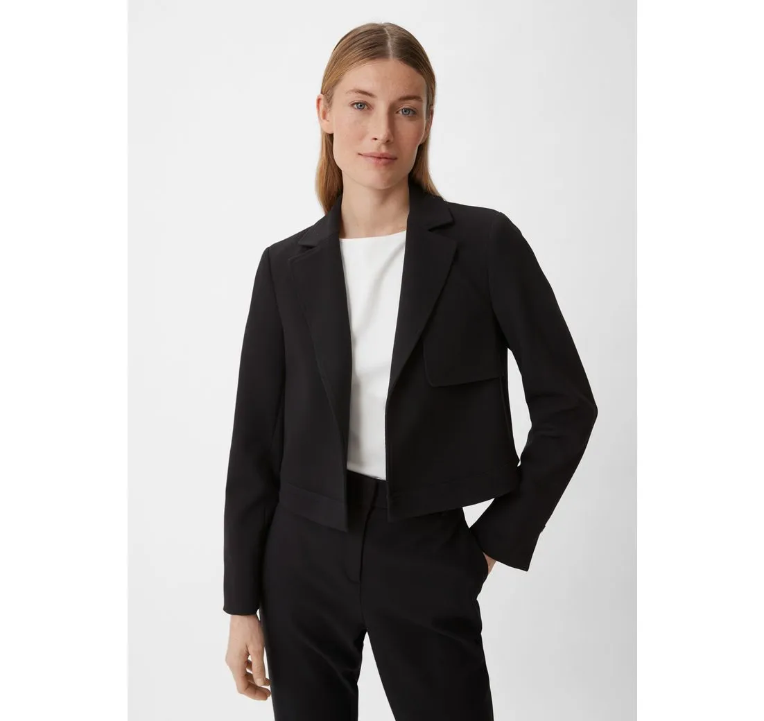 COMMA Blusenblazer Kurzer Blazer aus Viskosemix Logo