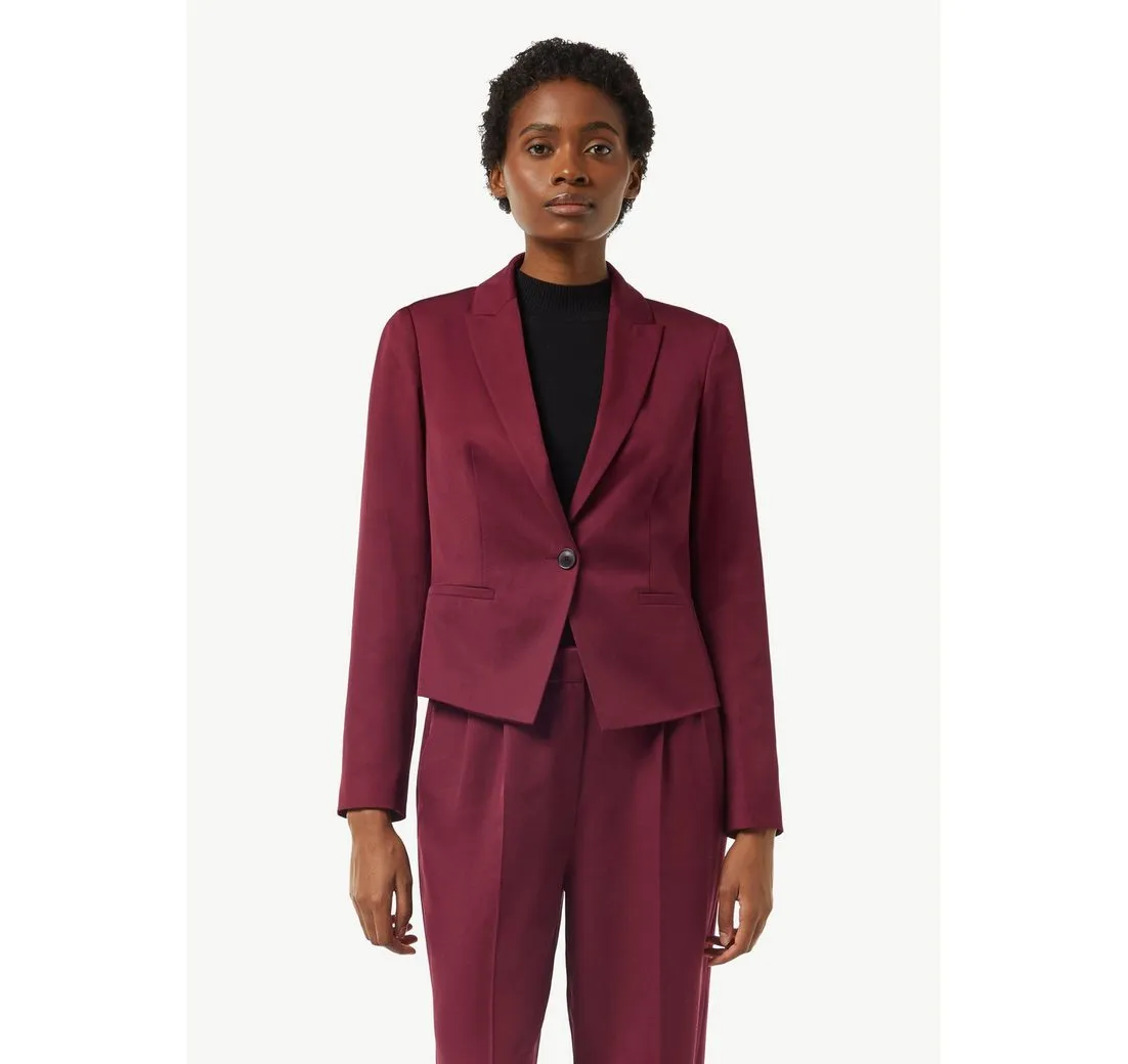 COMMA Blusenblazer Kurzer Blazer mit Reverskragen